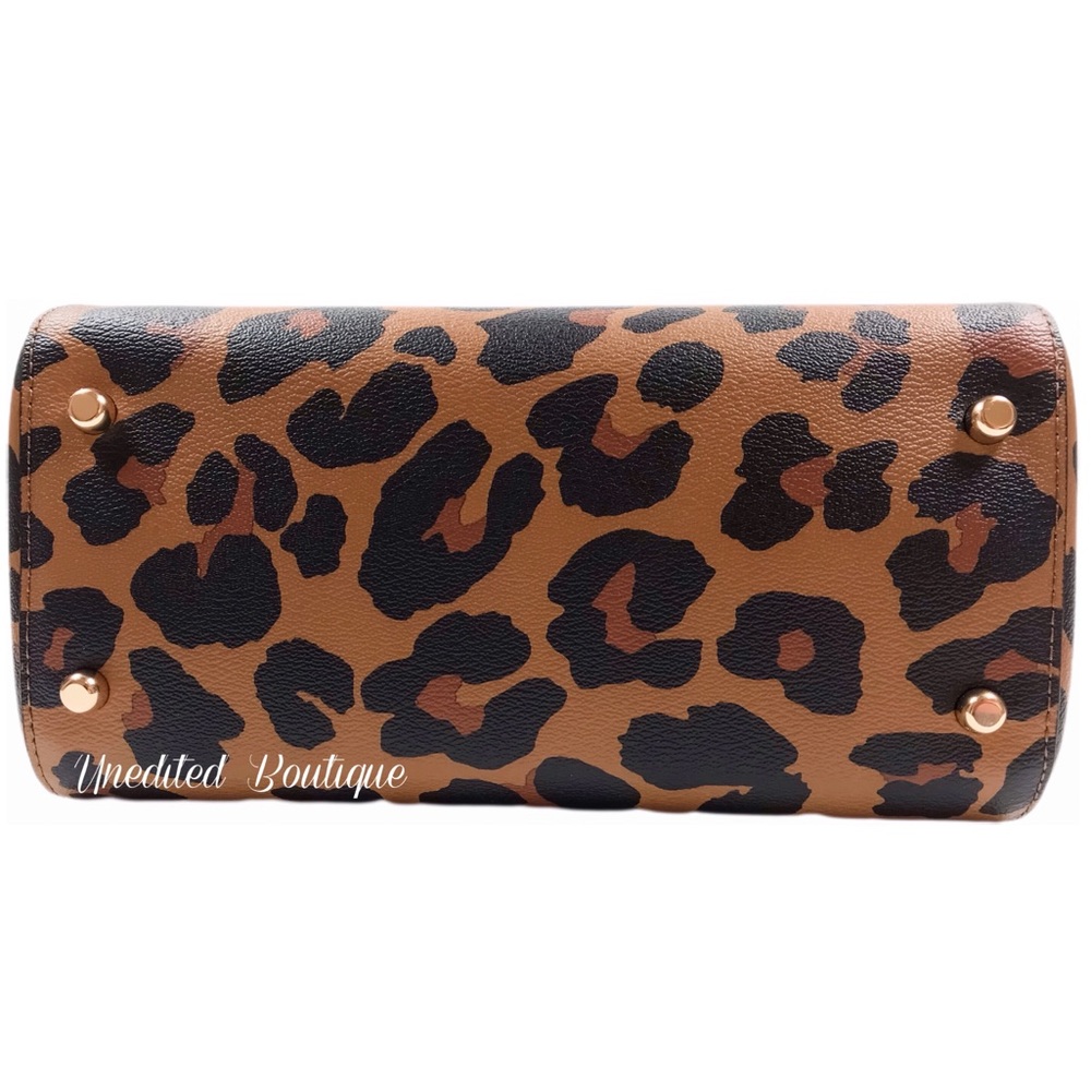 COACH Rowan Satchel Handbag In Leopard Print - Picture 9 of 13